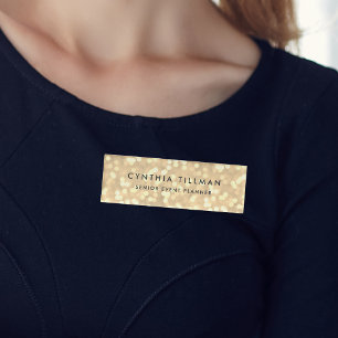 Goldene Lichter Namenschild