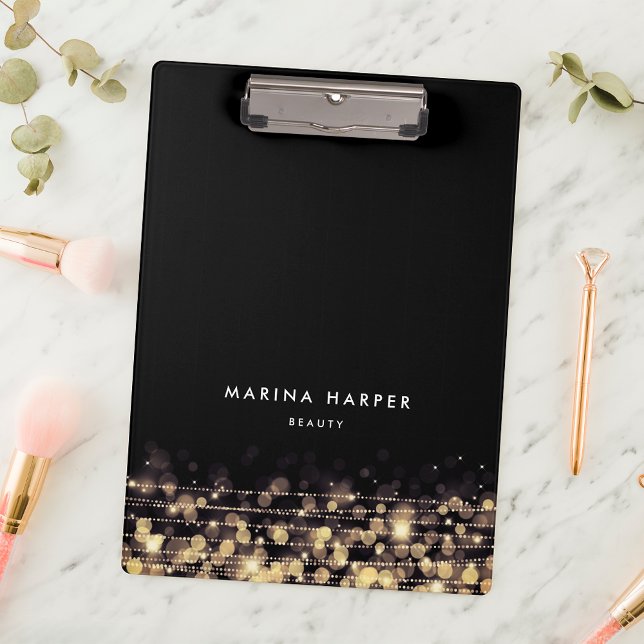 Goldene Lichter Personalisiert Klemmbrett (Von Creator hochgeladen)