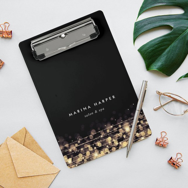 Goldene Lichter Personalisiert Mini Klemmbrett (Von Creator hochgeladen)