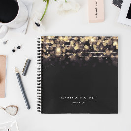 Goldene Lichter Personalisiert Notizbuch