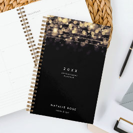 Goldene Lichter Personalisiert Planer