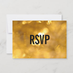 Goldene Lichter - RSVP-Karten RSVP Karte