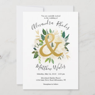 Goldene Liebe Einladung