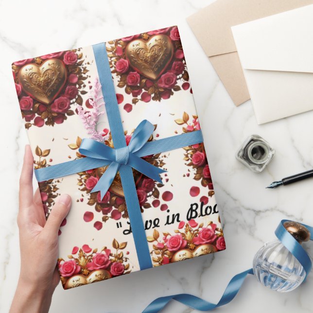 "Goldene Liebe" Geschenkpapier (Schenken)