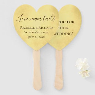 Goldene Liebe Versage nie Hochzeit Fächer