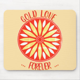 GOLDENE LIEBE ZUM VALENTINSTAG-JUBILÄUM HOCHZEIT MOUSEPAD
