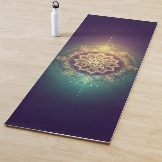 Goldene Lila Mandala Glow Yogamatte