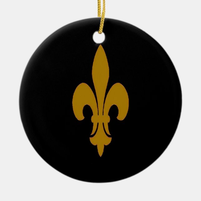 Goldene Lilie Keramikornament (Vorne)