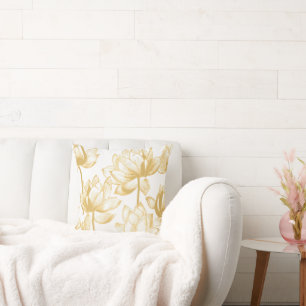 Goldene Lilie personalisiert Kissen
