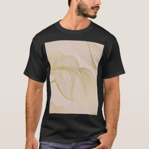 Goldene Linien: Luxuriöses Vintages Muster. T-Shirt