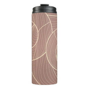 Goldene Linien Muster Hintergrund. Luxus Gold Lini Thermosbecher
