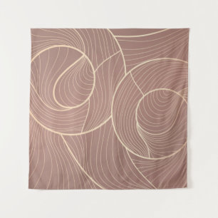 Goldene Linien Muster Hintergrund. Luxus Gold Lini Wandteppich
