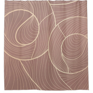 Goldene Linien Muster Hintergrund. Luxus-Goldlinie Duschvorhang