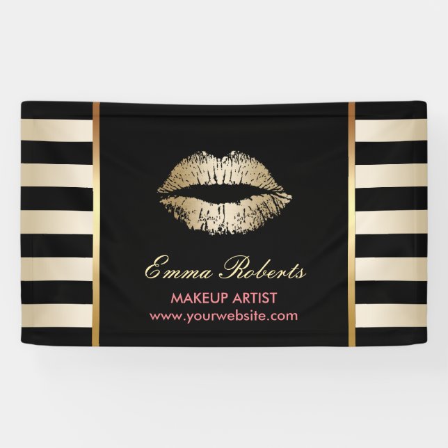 Goldene Lippen - Neue Generation - Schwarz & Gold Banner (Horizontal)