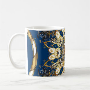 Goldene Locken, orientalisch vintage Muster. Kaffeetasse
