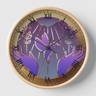 goldene Logo-Uhr Uhr