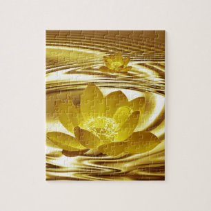 Goldene Lotos-Blume Puzzle