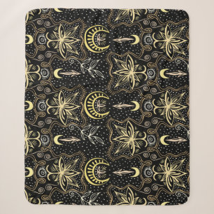 Goldene Lotus: Halbmond Eleganz im Vintage-Stil. Sherpadecke