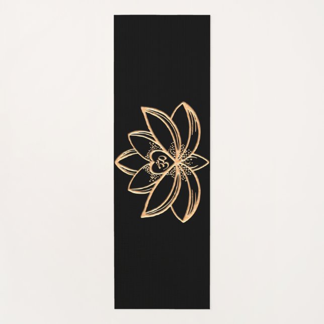 Goldene Lotus  Yogamatte (Vorderseite)
