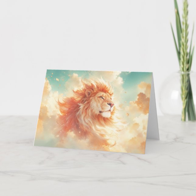Goldene Löwe des strahlenden Himmel Karte (Vorderseite)