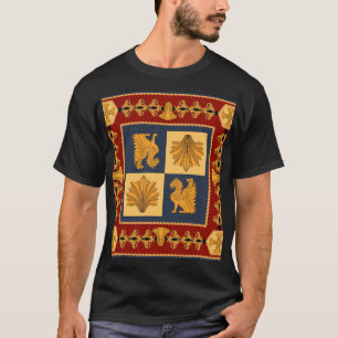Goldene Löwen: Jugendstil-Schaldesign T-Shirt