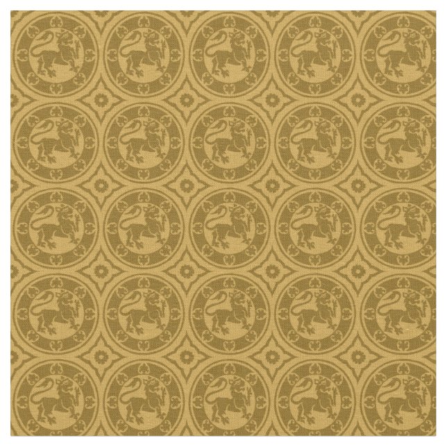 Goldene Löwen Stoff (Nahaufnahme)