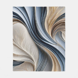 Goldene Luft - Weich blauer und goldener Faden Abs Fleecedecke