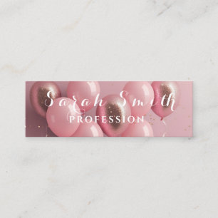 Goldene Luftballons Glitter Event Hochzeit Feier Mini Visitenkarte
