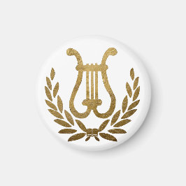 Goldene Lyra-Tasche Magnet