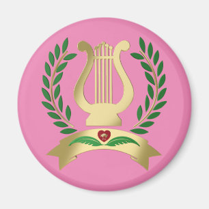 Goldene Lyre Magnet