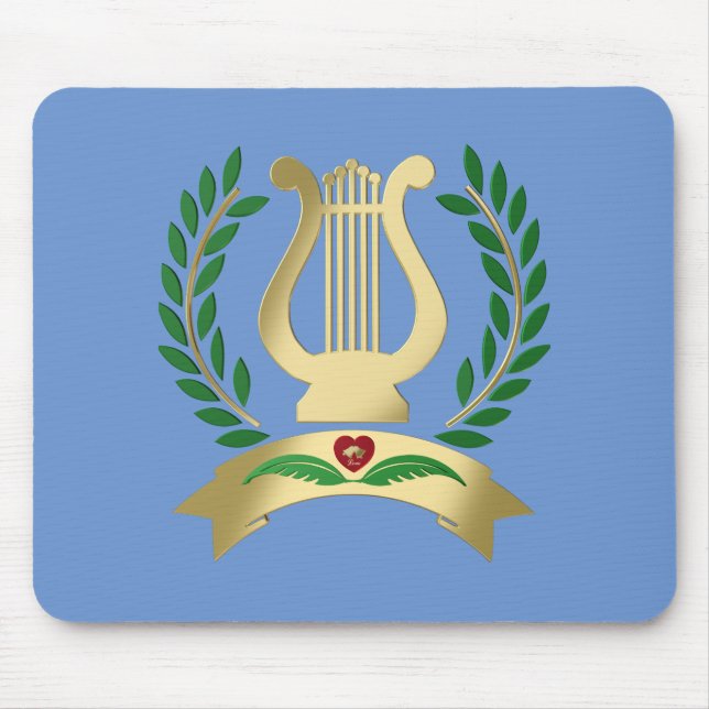 Goldene Lyre Mousepad (Vorne)