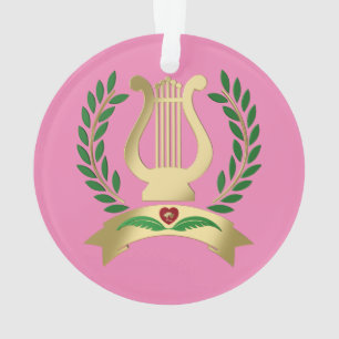Goldene Lyre Ornament