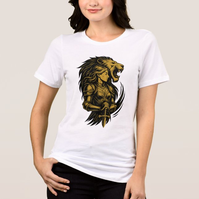 Goldene Majestät: Das Rot des Powers Tri-Blend Shirt (Vorderseite)