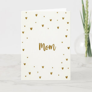 Goldene Mama Glitter Herz Karte