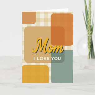 Goldene Mama ich liebe Dich Grußkarte Karte