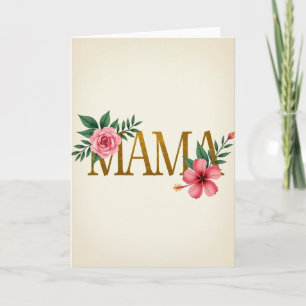 Goldene Mama Liebliche Floralkarte Karte