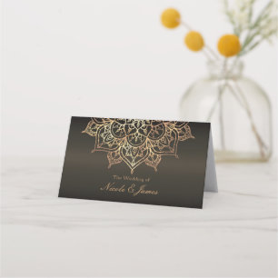 Goldene Mandala Erdig Braun Bronze Moderne Tisch S Platzkarte