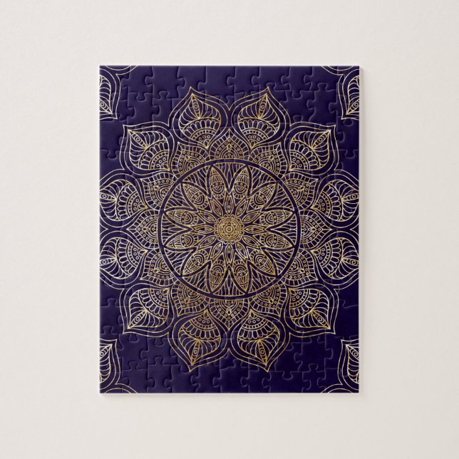Goldene Mandala Puzzle (Vertikal)