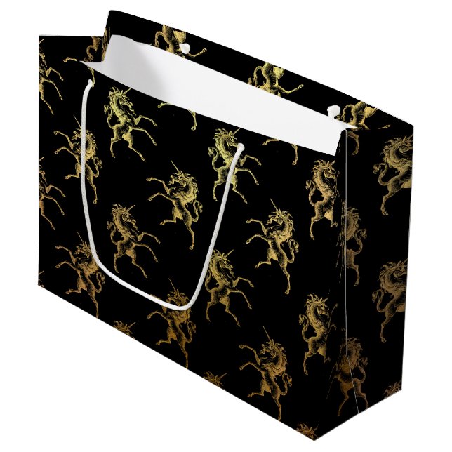 Goldene Märchen Prinzessin Party Geschenktüte (Vorderseite Schrägansicht)