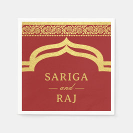 Goldene Marigold Blume Mundap Canopy Arch Wedding Serviette