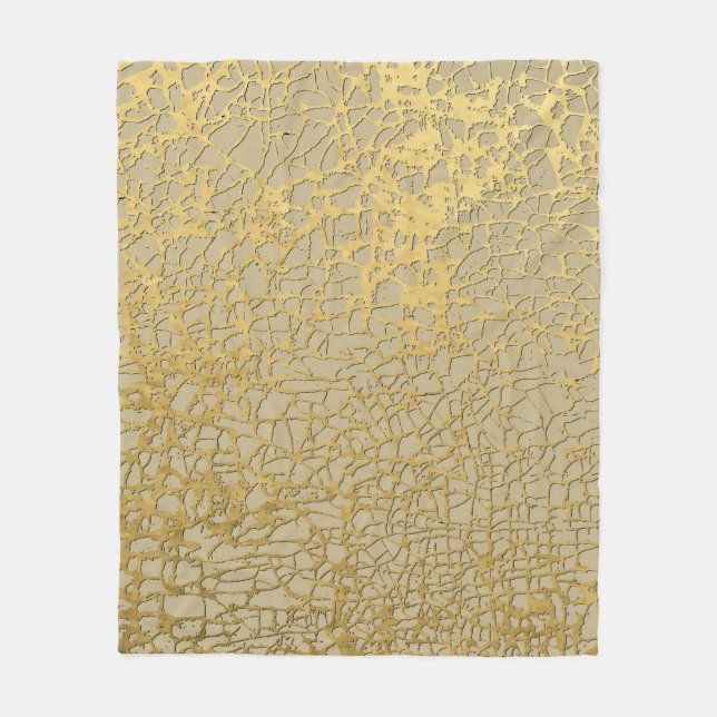 Goldene Marmorierung: Grunge-Texturdesign Fleecedecke (Vorderseite)