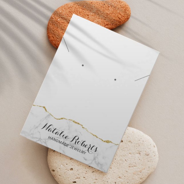 Goldene Marmorschmuck mit Necklace Display (Von Creator hochgeladen)