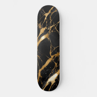 goldene Marmorstruktur Skateboard