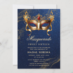 goldene Maskenball-Maske Einladung