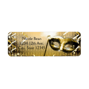 Goldene Maskerade-Maske Eleganter Ball Geburtstags