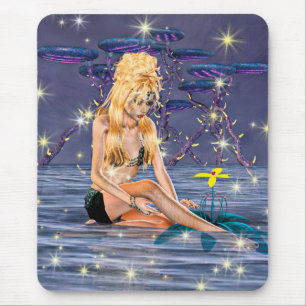 Goldene Meerjungfrau Mousepad