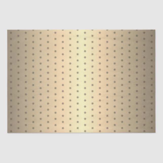 Goldene Metallische Feste Schneeflocke Weihnachten Seidenpapier (Vorderseite)