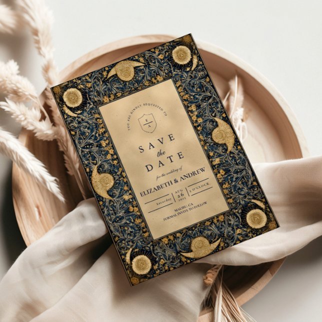 Goldene Mitternachts-Himmlische Hochzeit Save The Date (Von Creator hochgeladen)