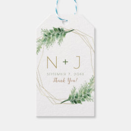 Goldene moderne goldene geometrische botanische Ho Geschenkanhänger