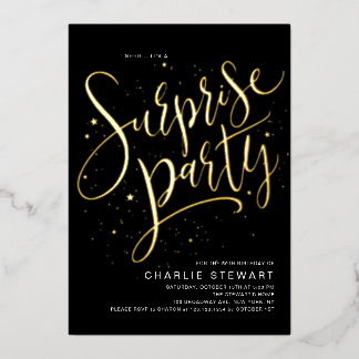 Goldene moderne Schrift jede erstaunliche Geburtst Folieneinladung